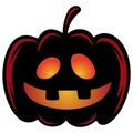 Pumpkin Halloween Lantern Cute Face Cartoon Vector