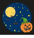 Pumpkin in halloween night