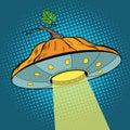 Pumpkin Halloween UFO