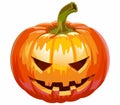 Pumpkin head icon with hand drawn for hallowen