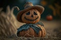 A Pumpkin Headed Scarecrow Royalty Free Stock Photo