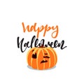 Pumpkin holiday Happy Halloween vector illustration