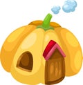 Pumpkin house vector