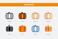 pumpkin icon in different style. pumpkin vector icons designed in outline, solid, colored, filled, gradient, and flat style. Royalty Free Stock Photo