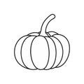 Pumpkin icon, outline style