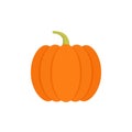Pumpkin icon. Vector illustration. Autumn symbol. Flat design Royalty Free Stock Photo