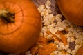 Pumpkin innards Royalty Free Stock Photo