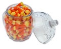 Pumpkin Jar with Candy Corn Royalty Free Stock Photo