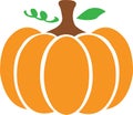 Pumpkin jpg with svg vector cut file for cricut and silhouette