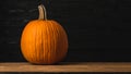 Pumpkin. Large pumpkin on natural wooden background. Copy space for your text. Concept for Thanksgiving Day