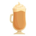Pumpkin latte icon cartoon vector. Spice coffee