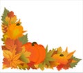 Pumpkin and leaves vector illustration eps 10 Royalty Free Stock Photo