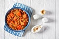 Pumpkin lentil chickpea dal in a bowl