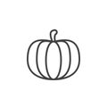 Pumpkin line icon, outline vector sign, linear pictogram isolated on white.