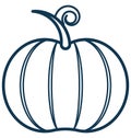 Pumpkin Line Vector Isolated Icon customized and editable Royalty Free Stock Photo