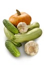 Pumpkin, marrows, cucumbers Royalty Free Stock Photo