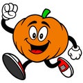 Pumpkin Mascot Running