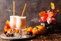 Pumpkin milk coctail