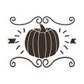 Pumpkin nature decoration autumn emblem