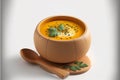 Pumpkin ogange Soup. Food. Illustration Generative AI