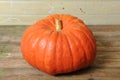 Pumpkin on old wooden floor