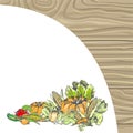 Fresh Food, Vegetables Veggies Empty Banner Vector