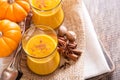 Pumpkin and orange spiced drink Royalty Free Stock Photo