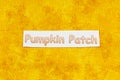 Pumpkin patch sign autumn orange harvest thanksgiving season holiday