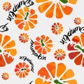 Pumpkin pattern fresh watercolor