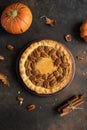 Pumpkin Pecan Pie Royalty Free Stock Photo