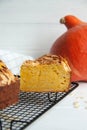 Pumpkin pie with almond Royalty Free Stock Photo