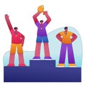 Medal Ceremony Podium: Celebrating Triumph and Achievement Royalty Free Stock Photo
