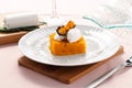 Pumpkin pie with cheese fresh Royalty Free Stock Photo