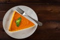 Pumpkin pie copyspace Royalty Free Stock Photo