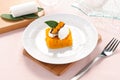 Pumpkin pie with fresh cheese Royalty Free Stock Photo