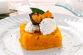 Pumpkin pie with fresh cheese Royalty Free Stock Photo
