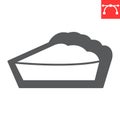 Pumpkin pie glyph icon Royalty Free Stock Photo