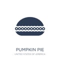 Pumpkin Pie icon. Trendy flat vector Pumpkin Pie icon on white b Royalty Free Stock Photo