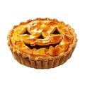 Pumpkin Pie with Jack-o\'-Lantern Face Caramel Topping Royalty Free Stock Photo