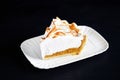 Pumpkin pie with meringue, american classic, thanksgiving