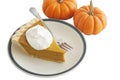 Pumpkin Pie Slice with Clipping Path Royalty Free Stock Photo