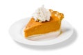 Pumpkin Pie Slice Isolated Royalty Free Stock Photo