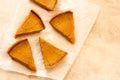 Pumpkin pie slices top View