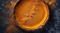 Pumpkin pie, tart pieces AI generated image