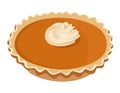 Pumpkin pie. Vector illustration.