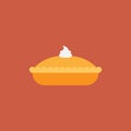 Pumpkin pie vector illustration Royalty Free Stock Photo