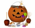 Pumpkin pot Royalty Free Stock Photo