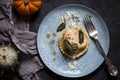 Pumpkin and ricotta ravioli Royalty Free Stock Photo