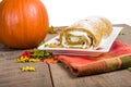 Pumpkin roll with cream center