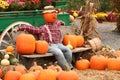 Pumpkin Scarecrow Royalty Free Stock Photo